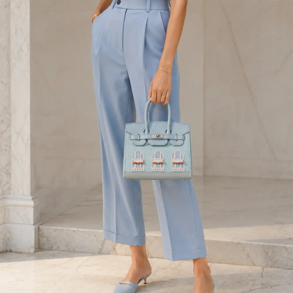 Kiara (S) - Mint Green Premium cowhide leather mini sling Bag for women| ladies everyday handbag| durable & stylish shoulder bag| Multi-purpose bag for work, travel, sopping