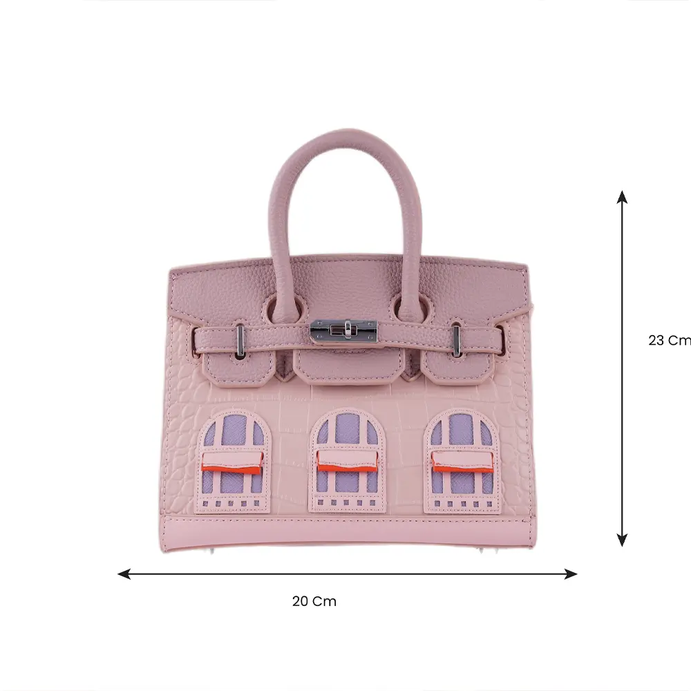 Kiara (S) - Pink Premium cowhide leather mini sling Bag for women| ladies everyday handbag| durable & stylish shoulder bag| Multi-purpose bag for work, travel, sopping - Image 2