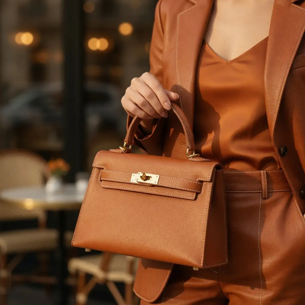 Meilin (S)- Tan Premium cowhide leather mini crossbody Bag for women| everyday handbag| durable & stylish ladies shoulder bags| Multi-purpose bags for work, travel, sopping