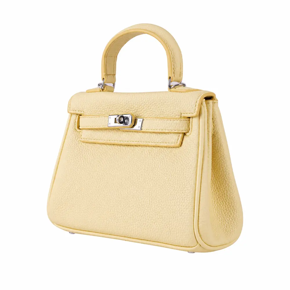 Meilin (S)- Citrus Yellow Premium cowhide leather mini crossbody Bag for women| everyday handbag| durable & stylish ladies shoulder bags| Multi-purpose bags for work, travel, sopping - Image 6