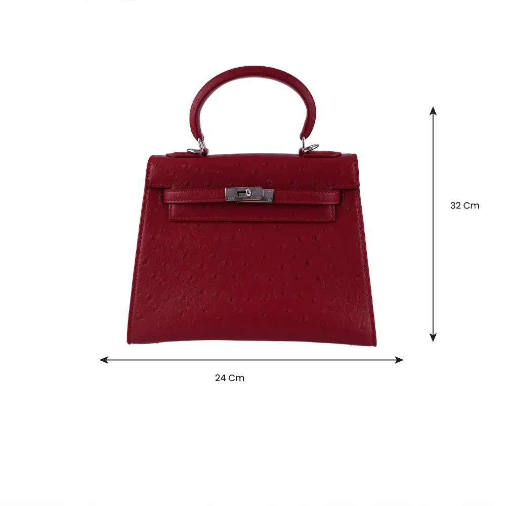 Meilin (M) - Wine Red Premium cowhide leather crossbody Bag for women| everyday handbag| durable & stylish ladies shoulder bags| Multi-purpose bags for work, travel, sopping - Image 2