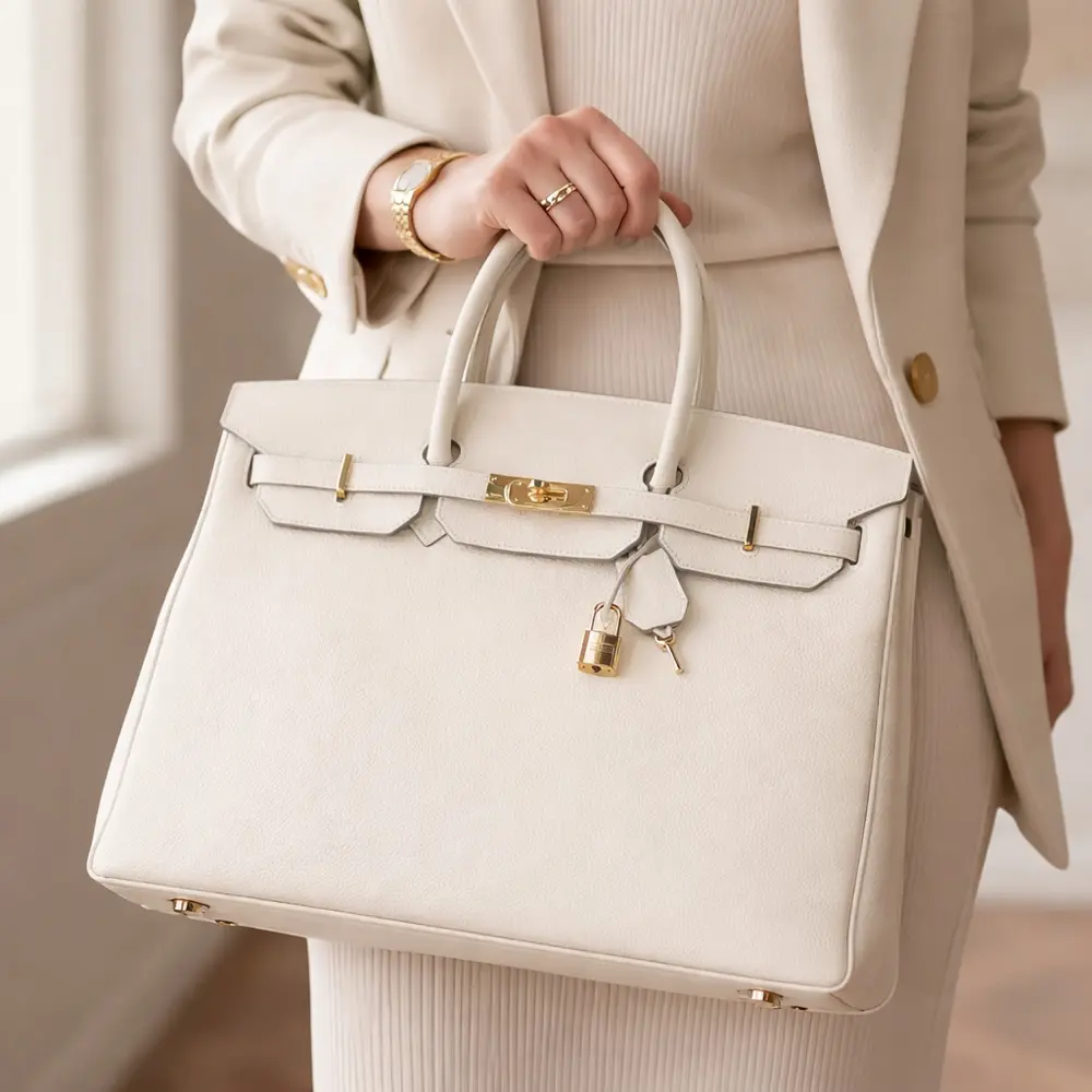 Tammara's Beige Premiun cowhide leather satchel Bag for women|Spacious everyday handbag| durable & stylish tote bags| Multi-purpose bags for work, travel, sopping