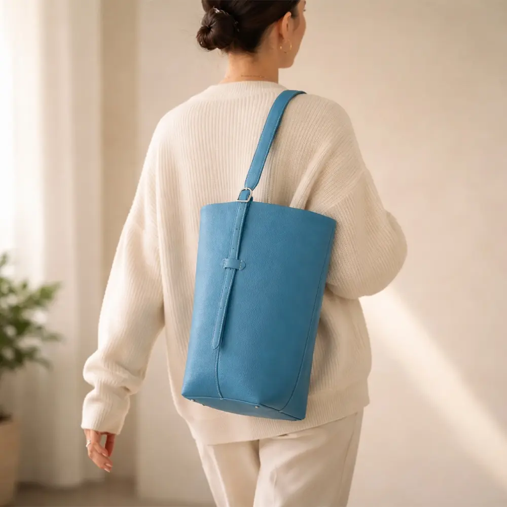 Naira - Teal Blue Premium cowhide leather Tote Bag for women|Spacious everyday handbag| durable & stylish ladies shoulder bags| Multi-purpose bags for work, travel, sopping.