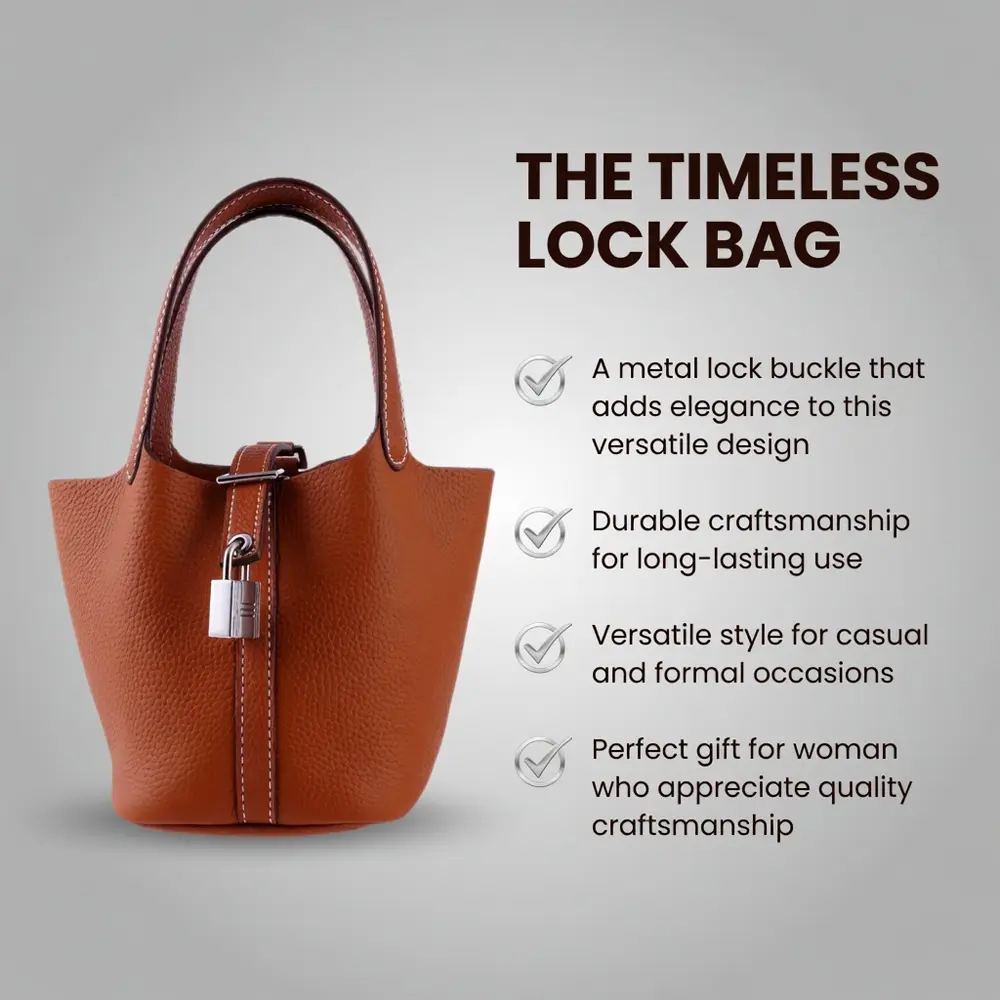 Bansuri (S) Tan Premium cowhide leather mini bucket Bag for women| ladies everyday handbag| durable & stylish bag| Multi-purpose bag for work, travel, sopping - Image 3