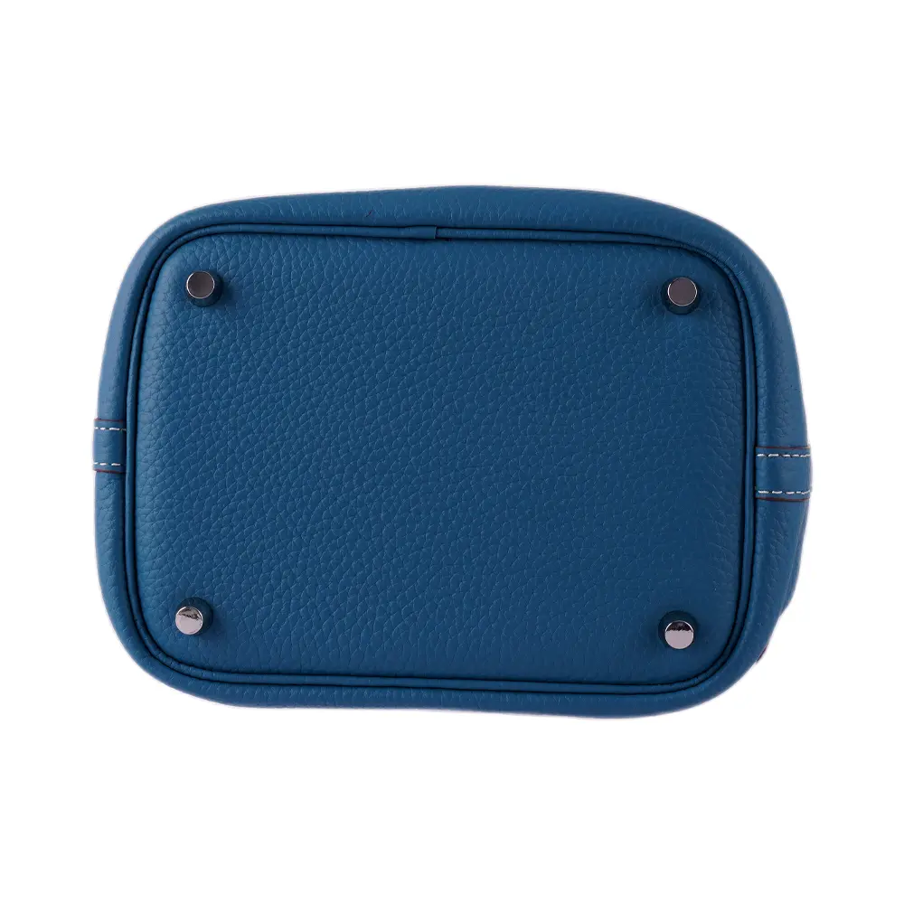 Bansuri (M) - Teal Blue Premium cowhide leather bucket Bag for women| spacious everyday handbag| durable & stylish Ladies shoulder bag| Multi-purpose bag for work, travel, sopping - Image 7