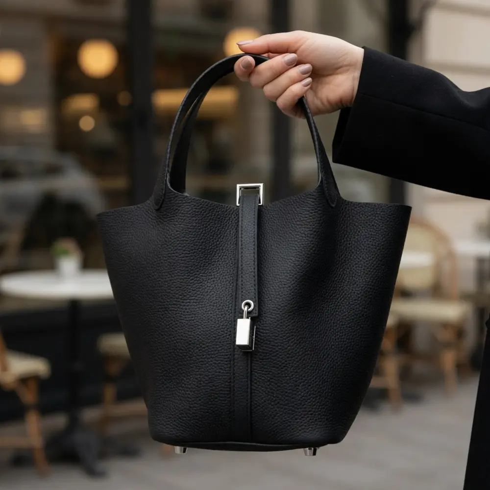 Shiori(M) - Black Premium cowhide leather Hobo Bag for women| spacious everyday handbag| durable & stylish ladies shoulder bag| Multi-purpose bag for work, travel, sopping