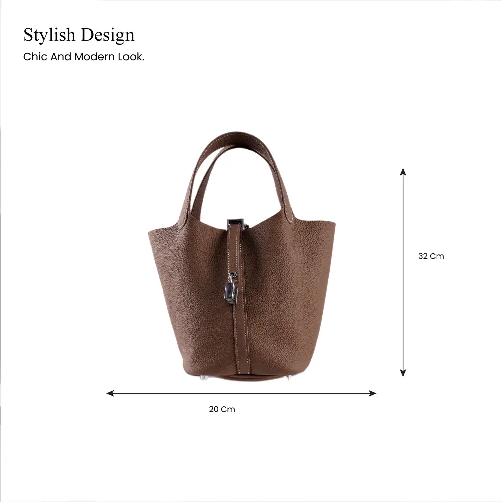 Shiori(M) - Grey Premium cowhide leather Hobo Bag for women| spacious everyday handbag| durable & stylish ladies shoulder bag| Multi-purpose bag for work, travel, sopping - Image 3