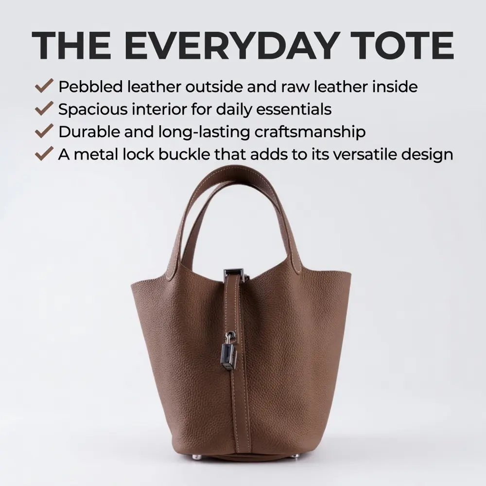 Shiori(M) - Grey Premium cowhide leather Hobo Bag for women| spacious everyday handbag| durable & stylish ladies shoulder bag| Multi-purpose bag for work, travel, sopping - Image 4