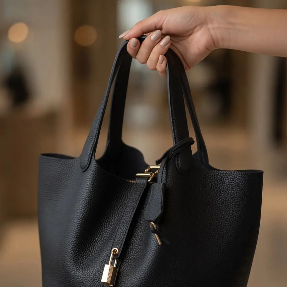 Shiori(L) - Black Premium cowhide leather Hobo Bag for women| spacious everyday handbag| durable & stylish ladies shoulder bag| Multi-purpose bag for work, travel, sopping
