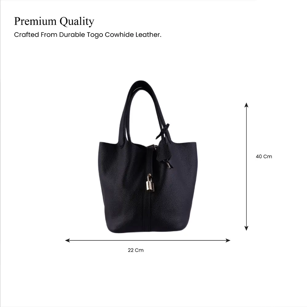 Shiori(L) - Black Premium cowhide leather Hobo Bag for women| spacious everyday handbag| durable & stylish ladies shoulder bag| Multi-purpose bag for work, travel, sopping - Image 3