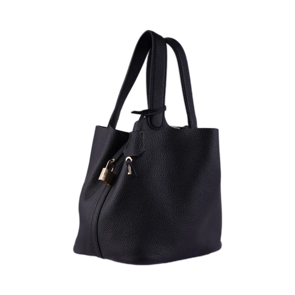 Shiori(L) - Black Premium cowhide leather Hobo Bag for women| spacious everyday handbag| durable & stylish ladies shoulder bag| Multi-purpose bag for work, travel, sopping - Image 6