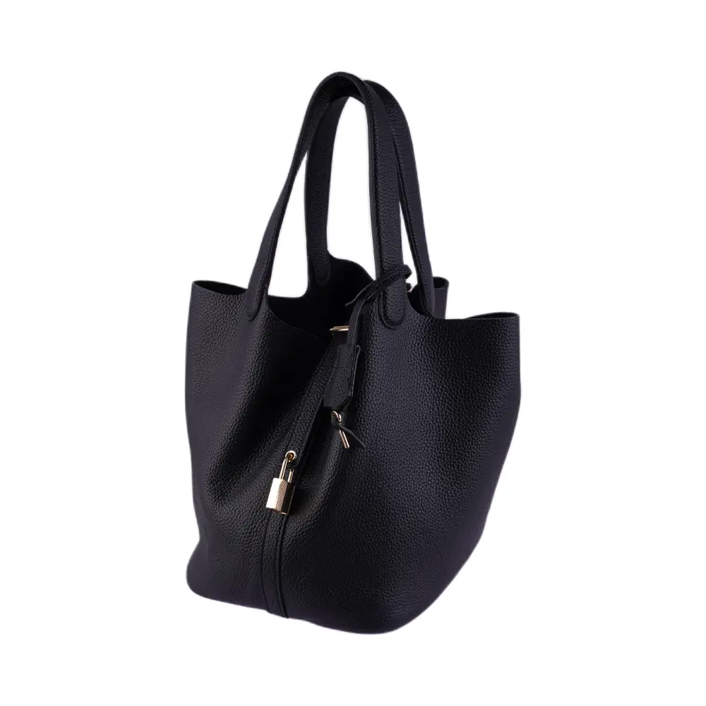 Shiori(L) - Black Premium cowhide leather Hobo Bag for women| spacious everyday handbag| durable & stylish ladies shoulder bag| Multi-purpose bag for work, travel, sopping - Image 7