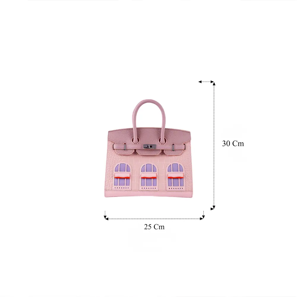 Kiara (M) - Pink Premium cowhide leather sling Bag for women| spacious everyday handbag| durable & stylish ladies shoulder bag| Multi-purpose bag for work, travel, sopping - Image 3