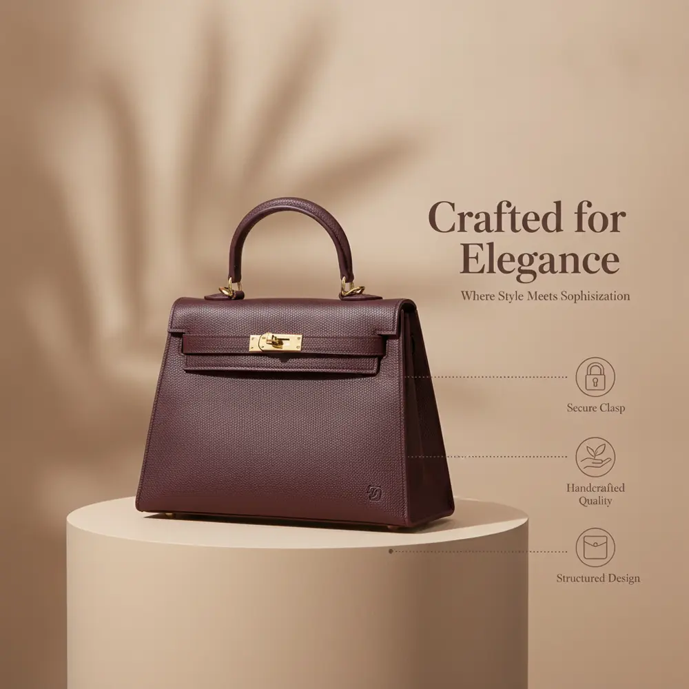 Meilin (S)- Dark Brown Premium cowhide leather mini crossbody Bag for women| everyday handbag| durable & stylish ladies shoulder bags| Multi-purpose bags for work, travel, sopping - Image 4