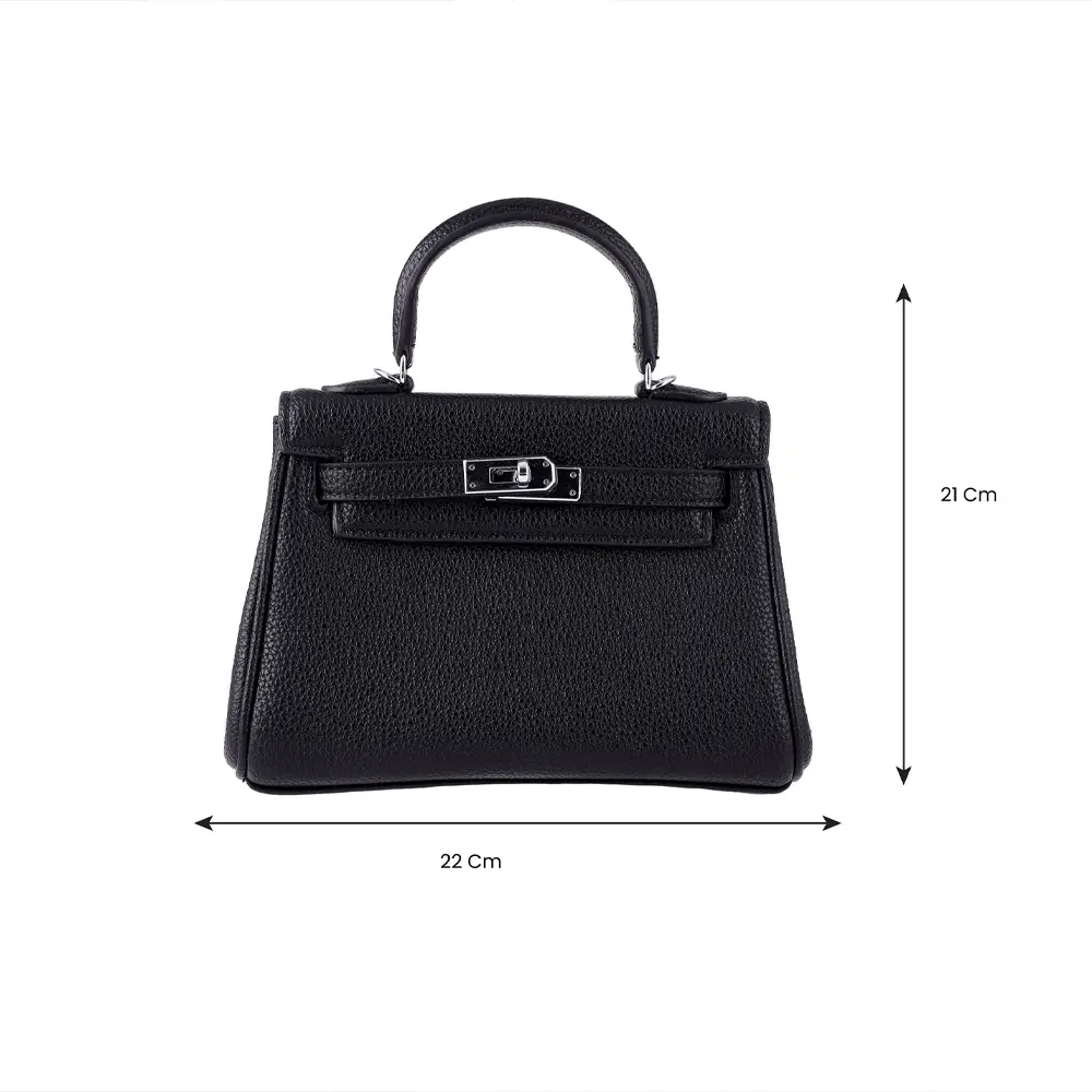 Meilin (S)- Black Premium cowhide leather mini crossbody Bag for women| everyday handbag| durable & stylish ladies shoulder bags| Multi-purpose bags for work, travel, sopping - Image 3