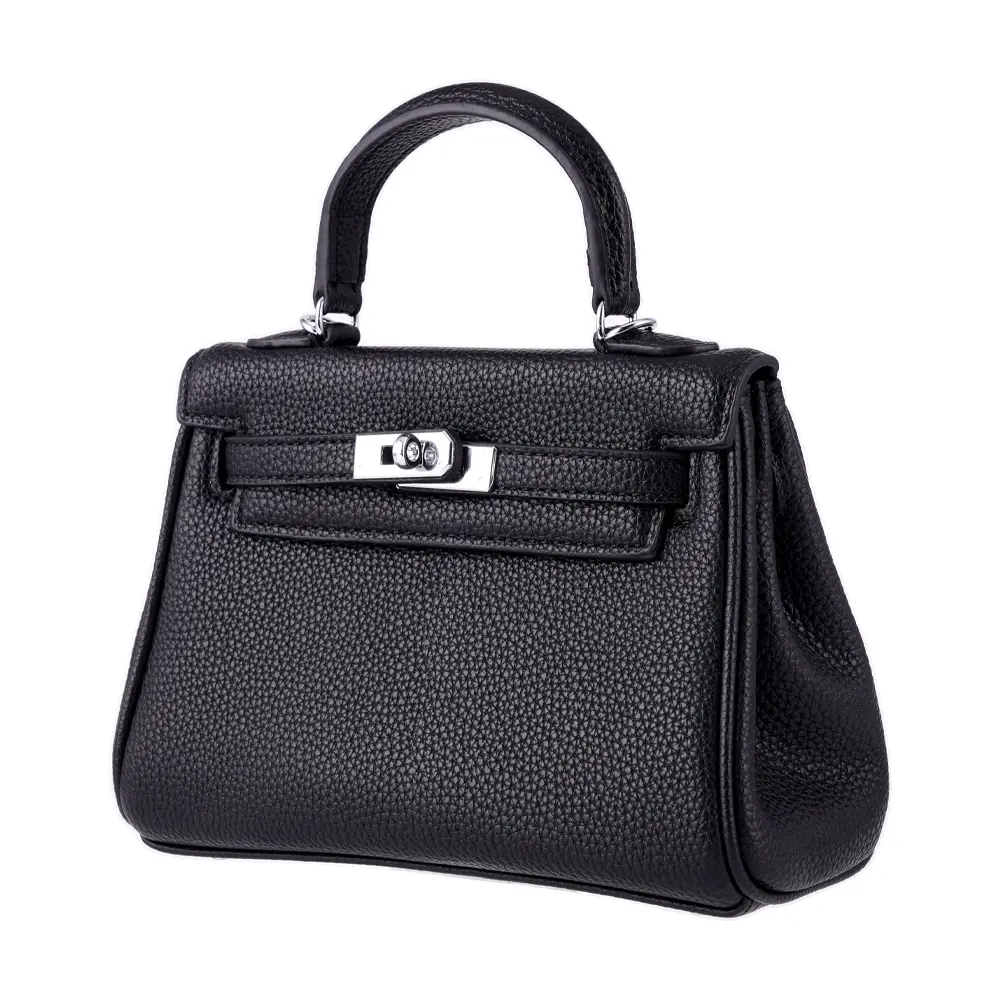 Meilin (S)- Black Premium cowhide leather mini crossbody Bag for women| everyday handbag| durable & stylish ladies shoulder bags| Multi-purpose bags for work, travel, sopping - Image 6
