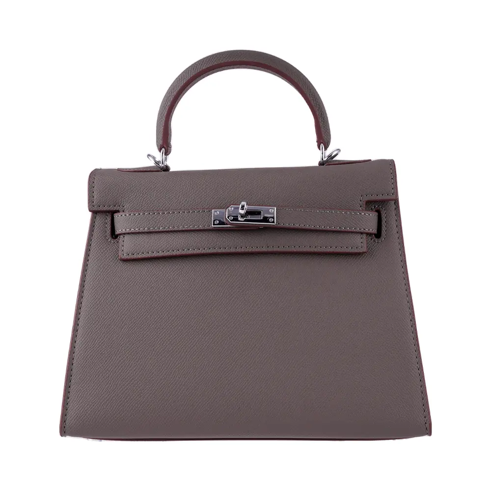 Meilin (M) - Grey Premium cowhide leather crossbody Bag for women| everyday handbag| durable & stylish ladies shoulder bags| Multi-purpose bags for work, travel, sopping - Image 5