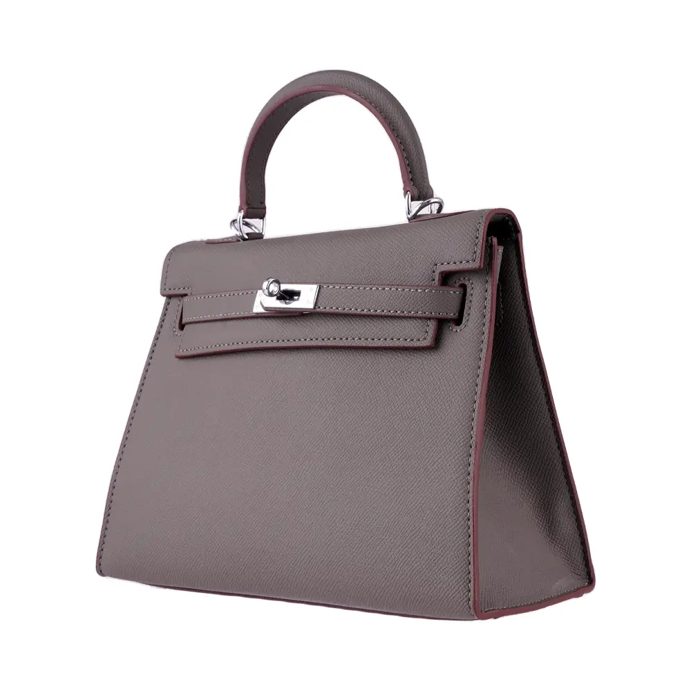 Meilin (M) - Grey Premium cowhide leather crossbody Bag for women| everyday handbag| durable & stylish ladies shoulder bags| Multi-purpose bags for work, travel, sopping - Image 6