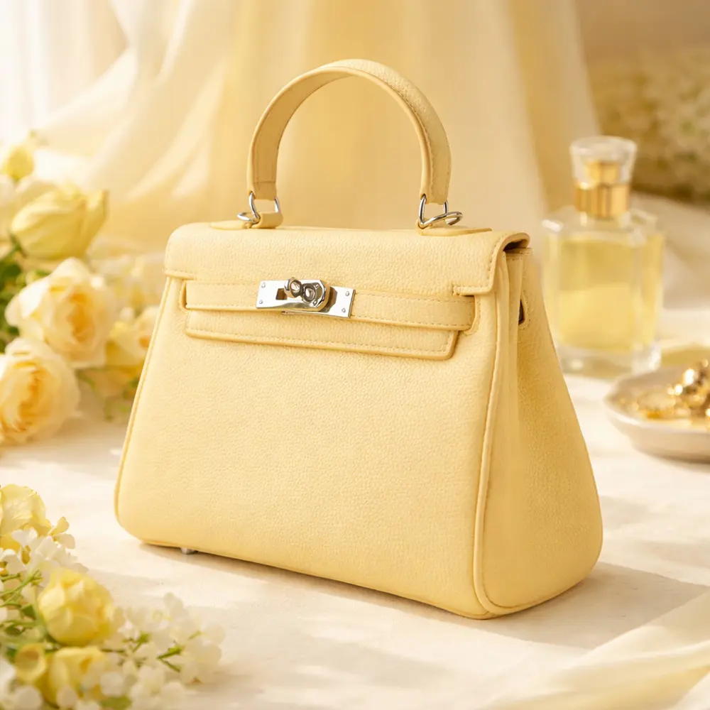 Meilin (M) - Citrus Yellow Premium cowhide leather crossbody Bag for women| everyday handbag| durable & stylish ladies shoulder bags| Multi-purpose bags for work, travel, sopping - Image 2