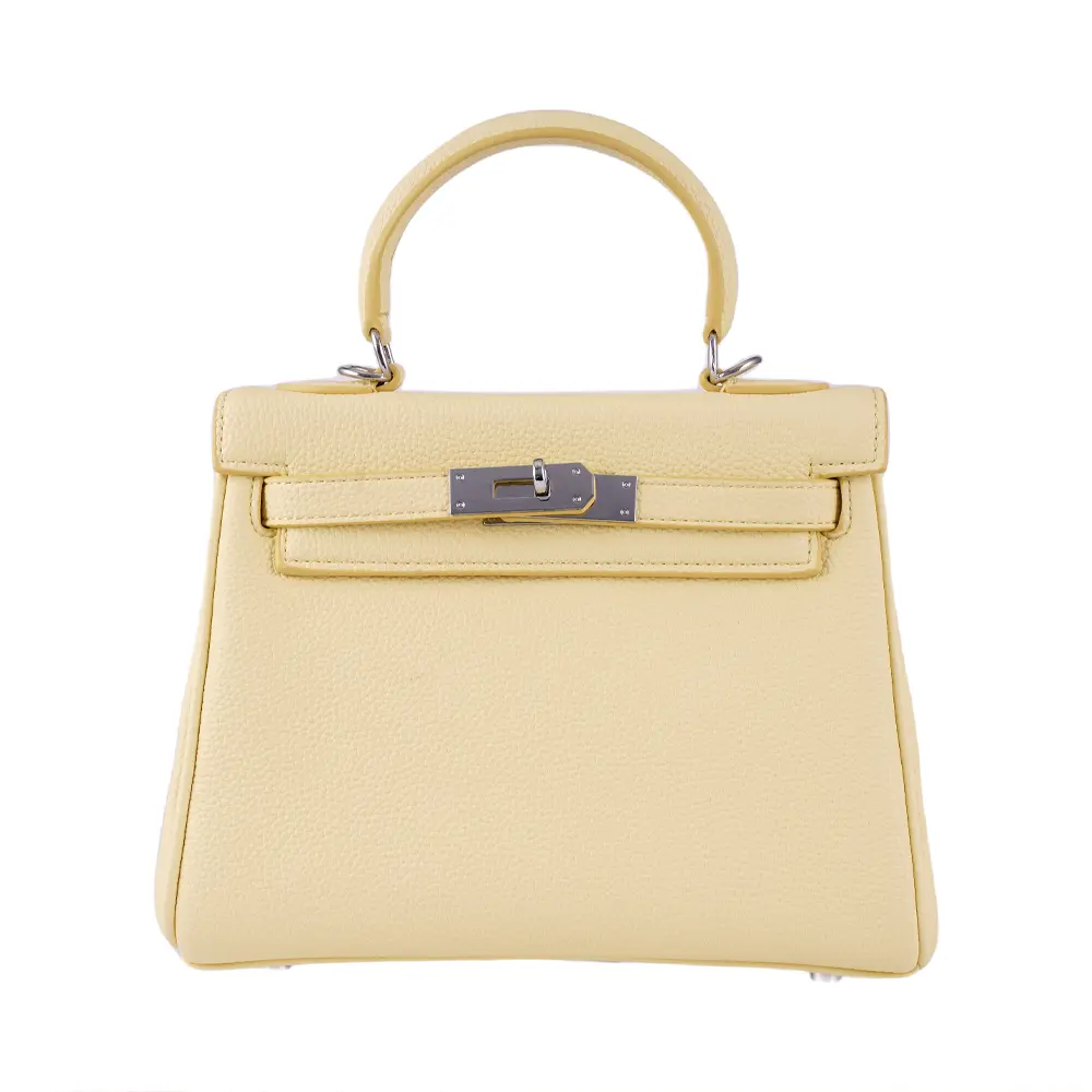 Meilin (M) - Citrus Yellow Premium cowhide leather crossbody Bag for women| everyday handbag| durable & stylish ladies shoulder bags| Multi-purpose bags for work, travel, sopping - Image 5