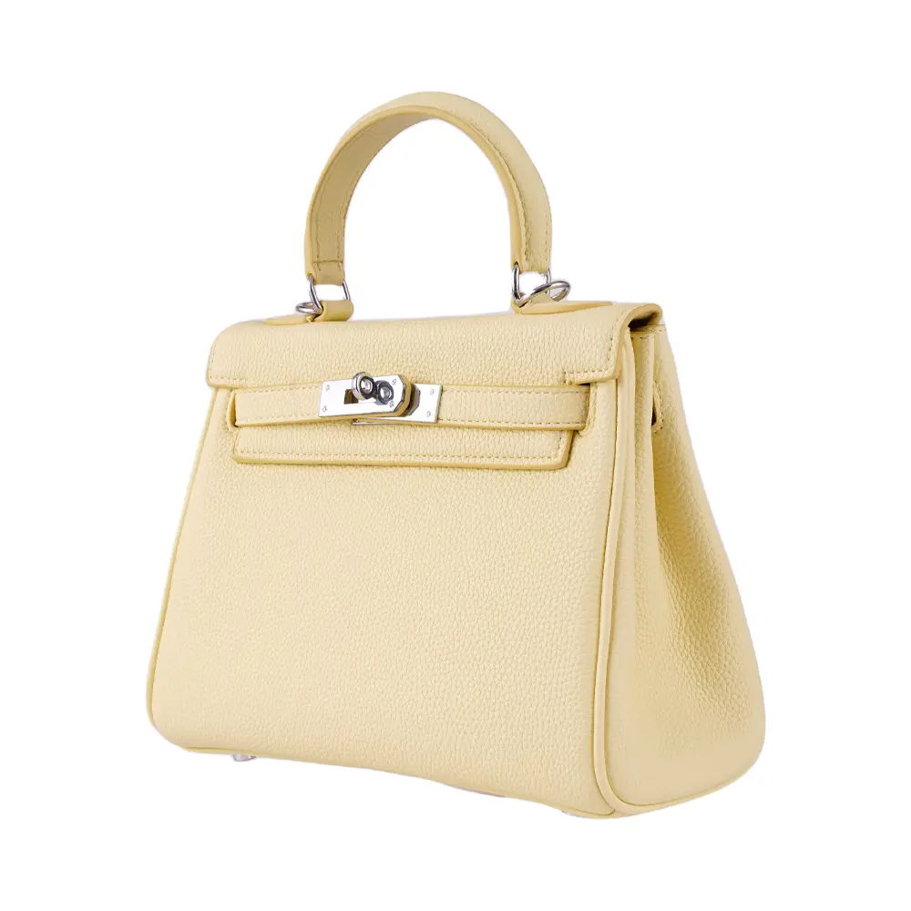 Meilin (M) - Citrus Yellow Premium cowhide leather crossbody Bag for women| everyday handbag| durable & stylish ladies shoulder bags| Multi-purpose bags for work, travel, sopping - Image 6