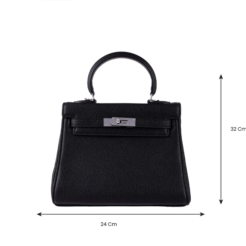 Meilin (M) - Black Premium cowhide leather crossbody Bag for women| everyday handbag| durable & stylish ladies shoulder bags| Multi-purpose bags for work, travel, sopping - Image 3