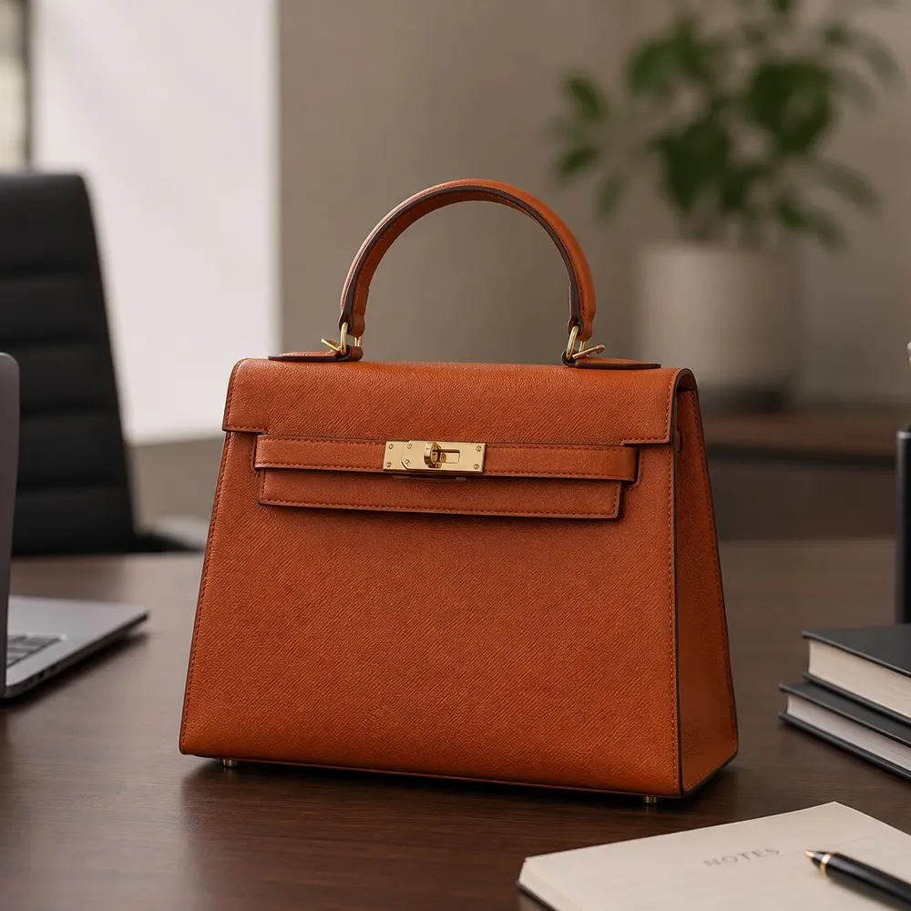Meilin (M) - Tan Premium cowhide leather crossbody Bag for women| everyday handbag| durable & stylish ladies shoulder bags| Multi-purpose bags for work, travel, sopping - Image 2
