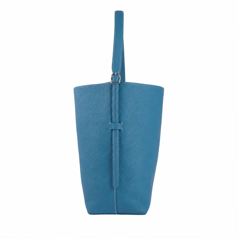 Naira - Teal Blue Premium cowhide leather Tote Bag for women|Spacious everyday handbag| durable & stylish ladies shoulder bags| Multi-purpose bags for work, travel, sopping. - Image 4