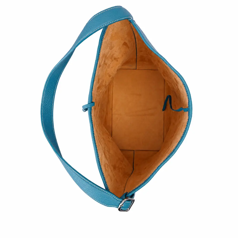 Naira - Teal Blue Premium cowhide leather Tote Bag for women|Spacious everyday handbag| durable & stylish ladies shoulder bags| Multi-purpose bags for work, travel, sopping. - Image 6