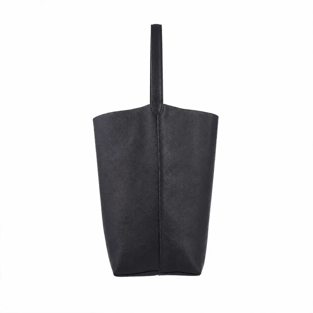 Naira - Black Premium cowhide leather Tote Bag for women|Spacious everyday handbag| durable & stylish ladies shoulder bags| Multi-purpose bags for work, travel, sopping. - Image 4