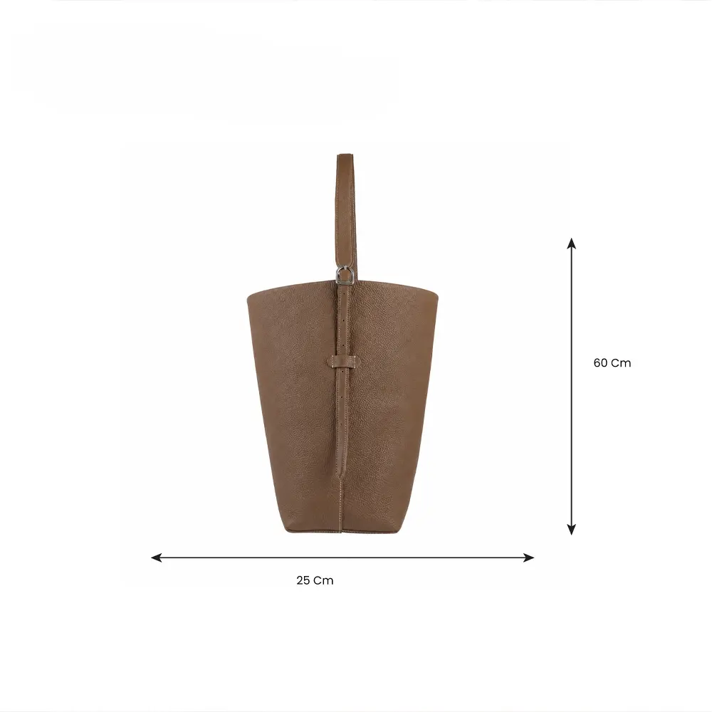Naira - Khaki Premium cowhide leather Tote Bag for women|Spacious everyday handbag| durable & stylish ladies shoulder bags| Multi-purpose bags for work, travel, sopping. - Image 3