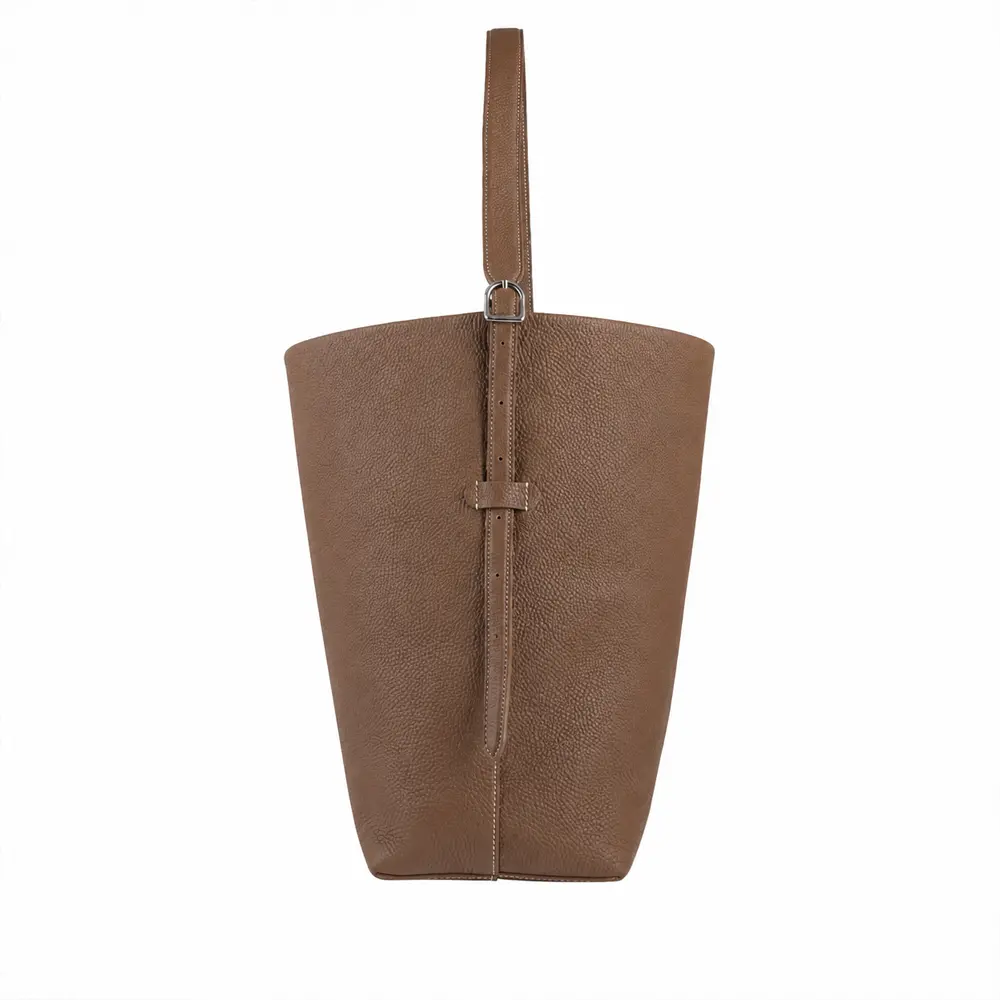 Naira - Khaki Premium cowhide leather Tote Bag for women|Spacious everyday handbag| durable & stylish ladies shoulder bags| Multi-purpose bags for work, travel, sopping. - Image 4