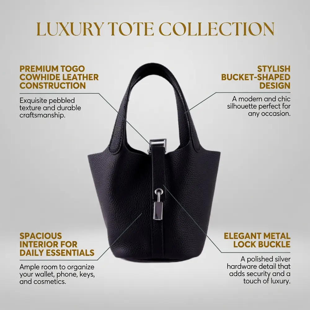 Bansuri (S) Black Premium cowhide leather mini bucket Bag for women| ladies everyday handbag| durable & stylish bag| Multi-purpose bag for work, travel, sopping - Image 4