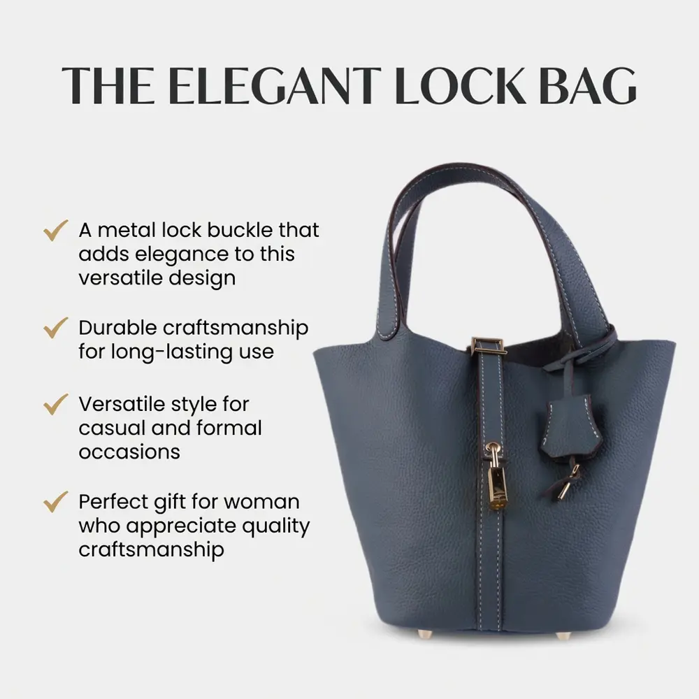 Bansuri (M) - Whale Blue Premium cowhide leather bucket Bag for women| spacious everyday handbag| durable & stylish Ladies shoulder bag| Multi-purpose bag for work, travel, sopping - Image 4