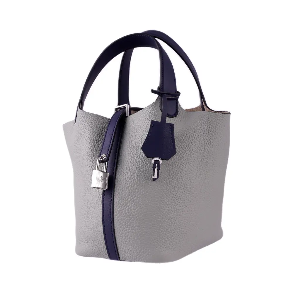 Bansuri (M) - Elephant Grey Premium cowhide leather bucket Bag for women| spacious everyday handbag| durable & stylish Ladies shoulder bag| Multi-purpose bag for work, travel, sopping - Image 7