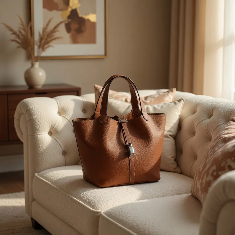 Shiori(M) - Tan Premium cowhide leather Hobo Bag for women| spacious everyday handbag| durable & stylish ladies shoulder bag| Multi-purpose bag for work, travel, sopping - Image 2