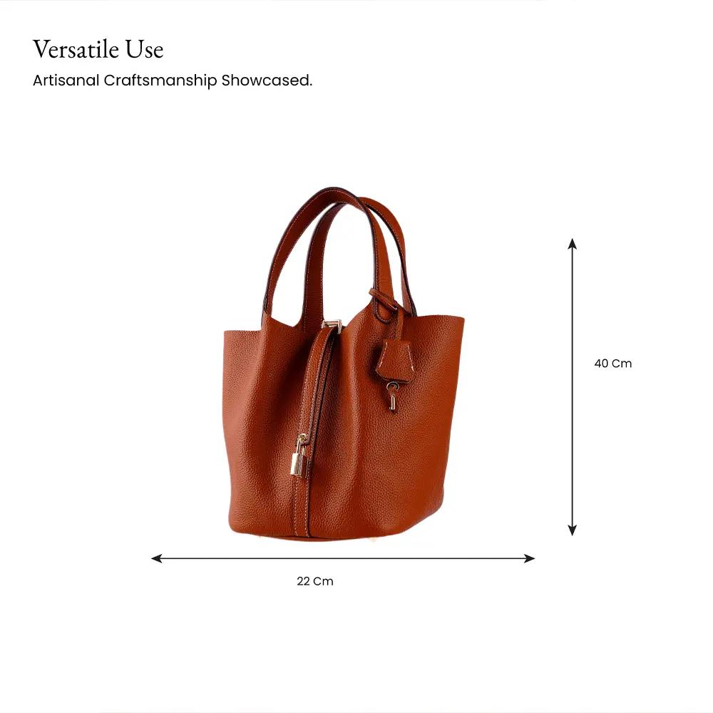 Shiori(L) - Tan Premium cowhide leather Hobo Bag for women| spacious everyday handbag| durable & stylish ladies shoulder bag| Multi-purpose bag for work, travel, sopping - Image 3