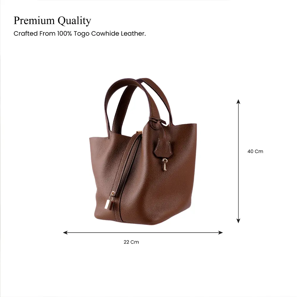 Shiori(L) - Khaki Premium cowhide leather Hobo Bag for women| spacious everyday handbag| durable & stylish ladies shoulder bag| Multi-purpose bag for work, travel, sopping - Image 3