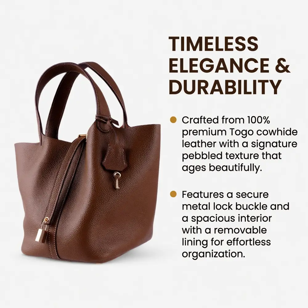 Shiori(L) - Khaki Premium cowhide leather Hobo Bag for women| spacious everyday handbag| durable & stylish ladies shoulder bag| Multi-purpose bag for work, travel, sopping - Image 4