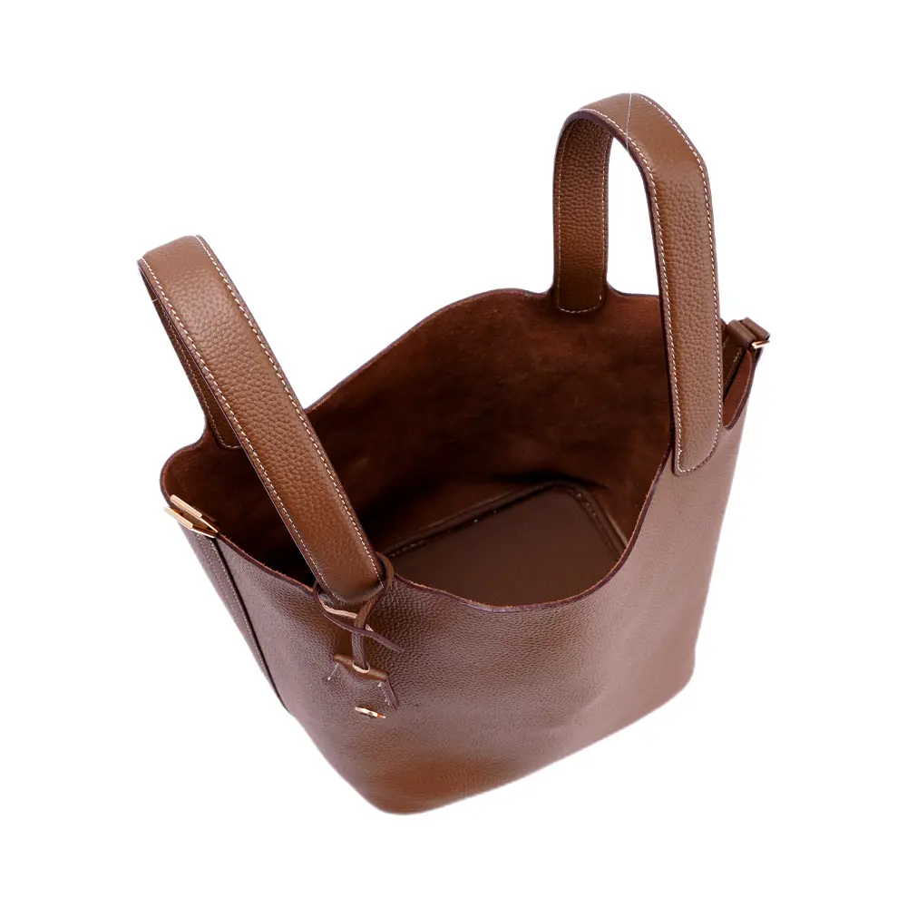 Shiori(L) - Khaki Premium cowhide leather Hobo Bag for women| spacious everyday handbag| durable & stylish ladies shoulder bag| Multi-purpose bag for work, travel, sopping - Image 6